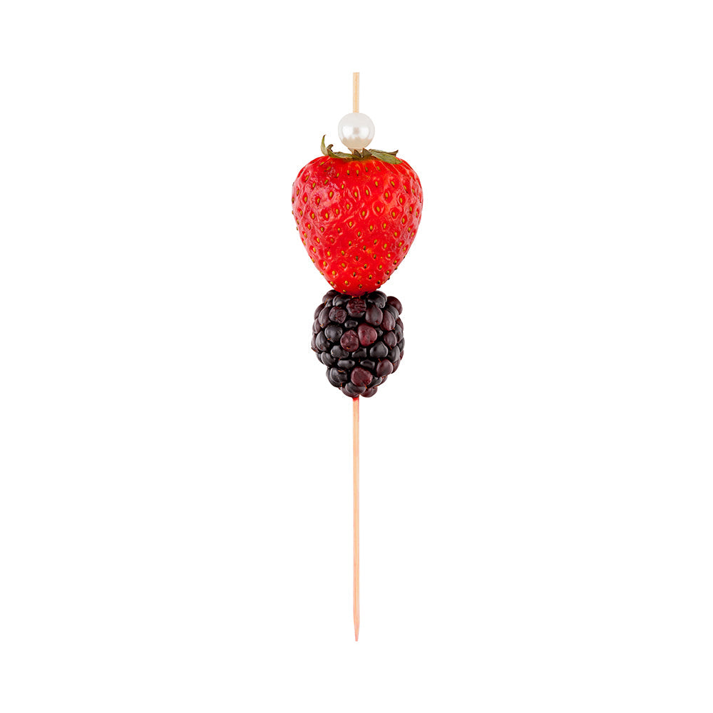 Pixy White Bamboo Pearl Skewer - 6" - 1000 count box
