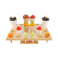 Bambuddha Square Natural Bamboo Cone Stand - 36 slots - 13 1/2" x 13 1/2" x 3 3/4" - 1 count box
