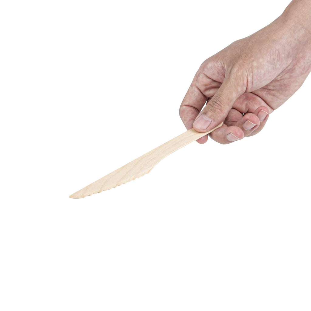 Taipei Natural Wood Knife - 6 1/2" x 3/4" - 500 count box