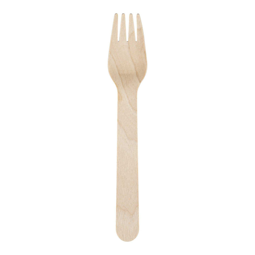 Taipei Natural Wood Fork - 6 1/2" x 1 1/4" x 1/2" - 500 count box
