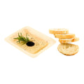 Taipei Rectangle Natural Wood Plate - 4 3/4" x 3 1/2" x 1/2" - 200 count box