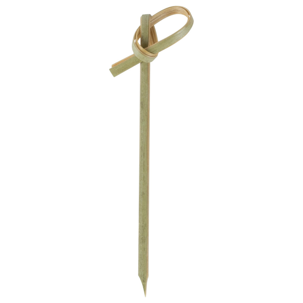 Pixy Munchkin Natural Bamboo Knotted Pick - 2 1/2" x 1/2" x 1/2" - 1000 count box