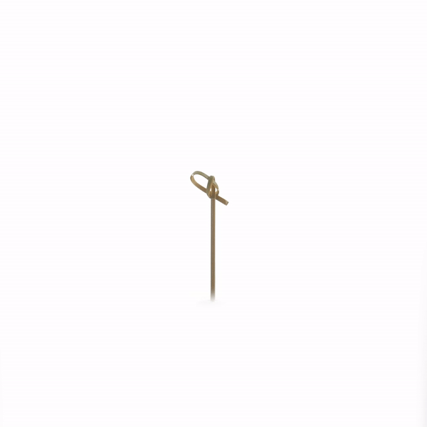 Pixy Munchkin Natural Bamboo Knotted Pick - 2 1/2" x 1/2" x 1/2" - 1000 count box