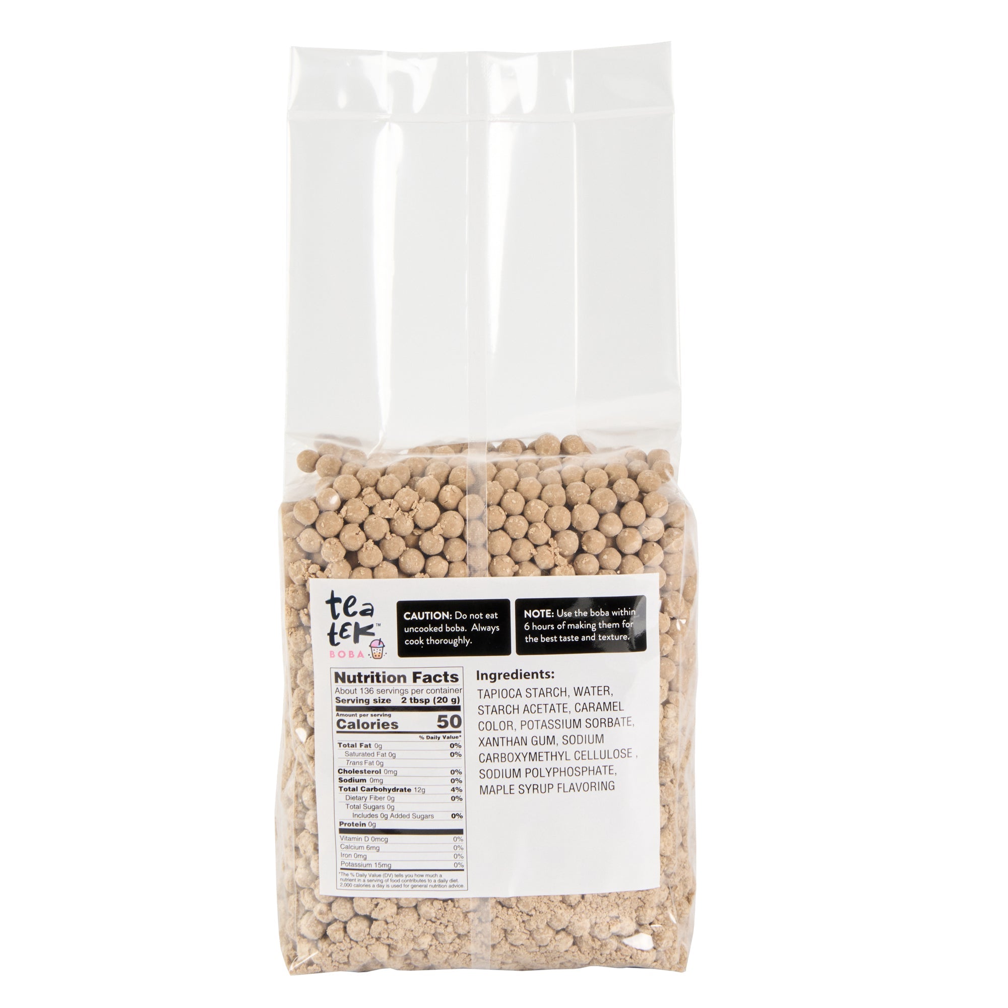 Tea Tek 6 lb Tapioca Boba Pearls - Chewy - 6 count box