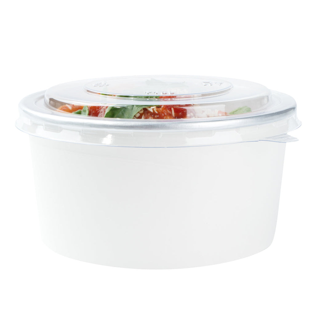 Foil Lux Clear Plastic Take Out Container Lid - Fits 17, 25 and 33 oz - 6" x 6" x 1/4" - 200 count box