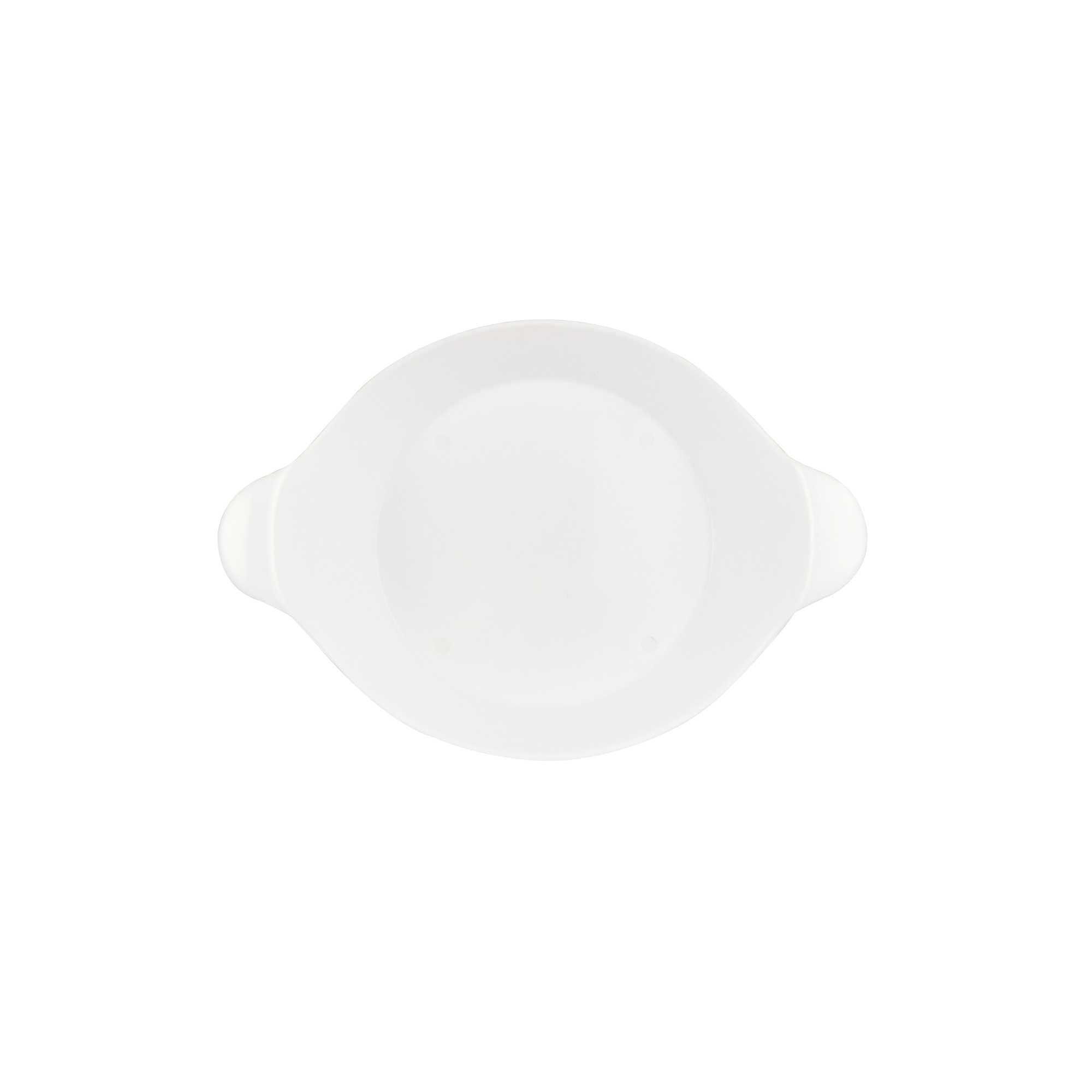 Mini Serve Oval White Plastic Mini Handled Plate - 3 3/4" x 2 1/2" - 100 count box