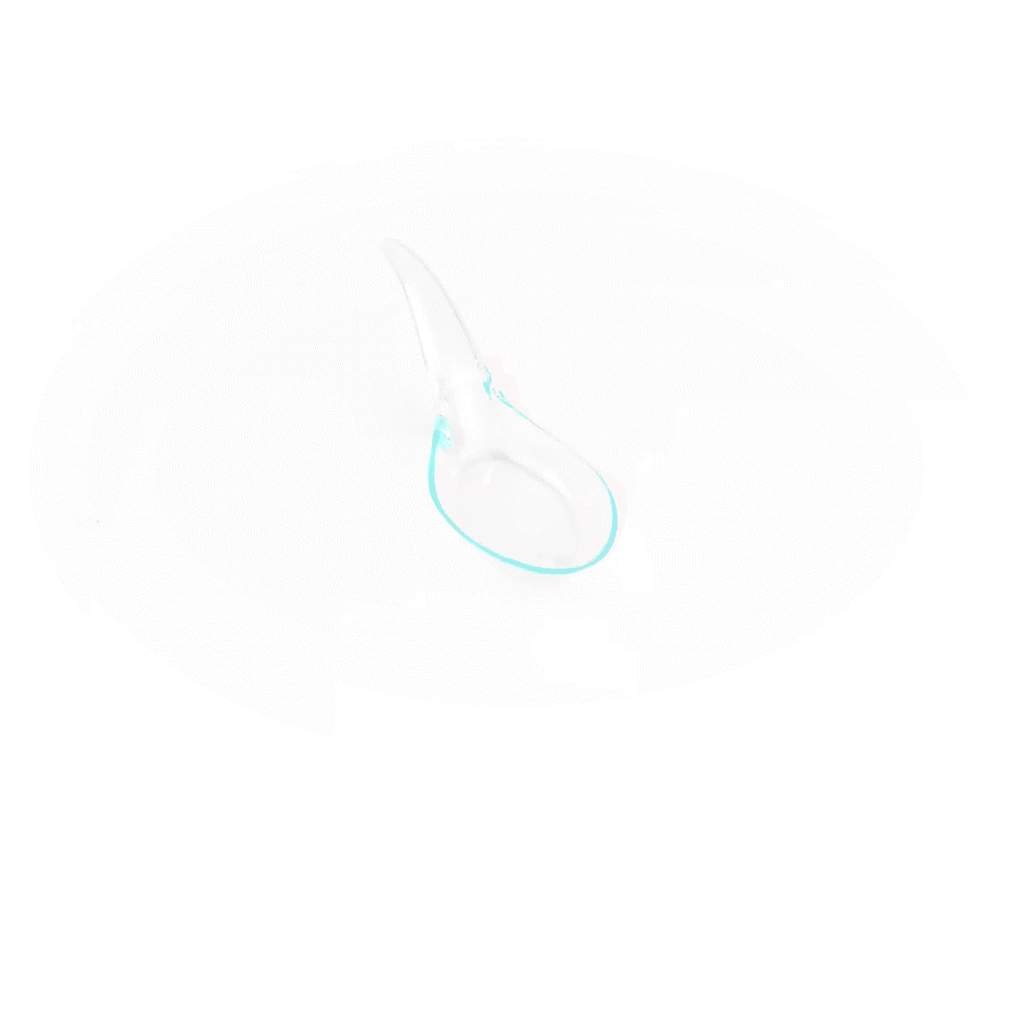 Mini Serve Seagreen Plastic Wave Spoon - 5" x 1 1/2" - 100 count box