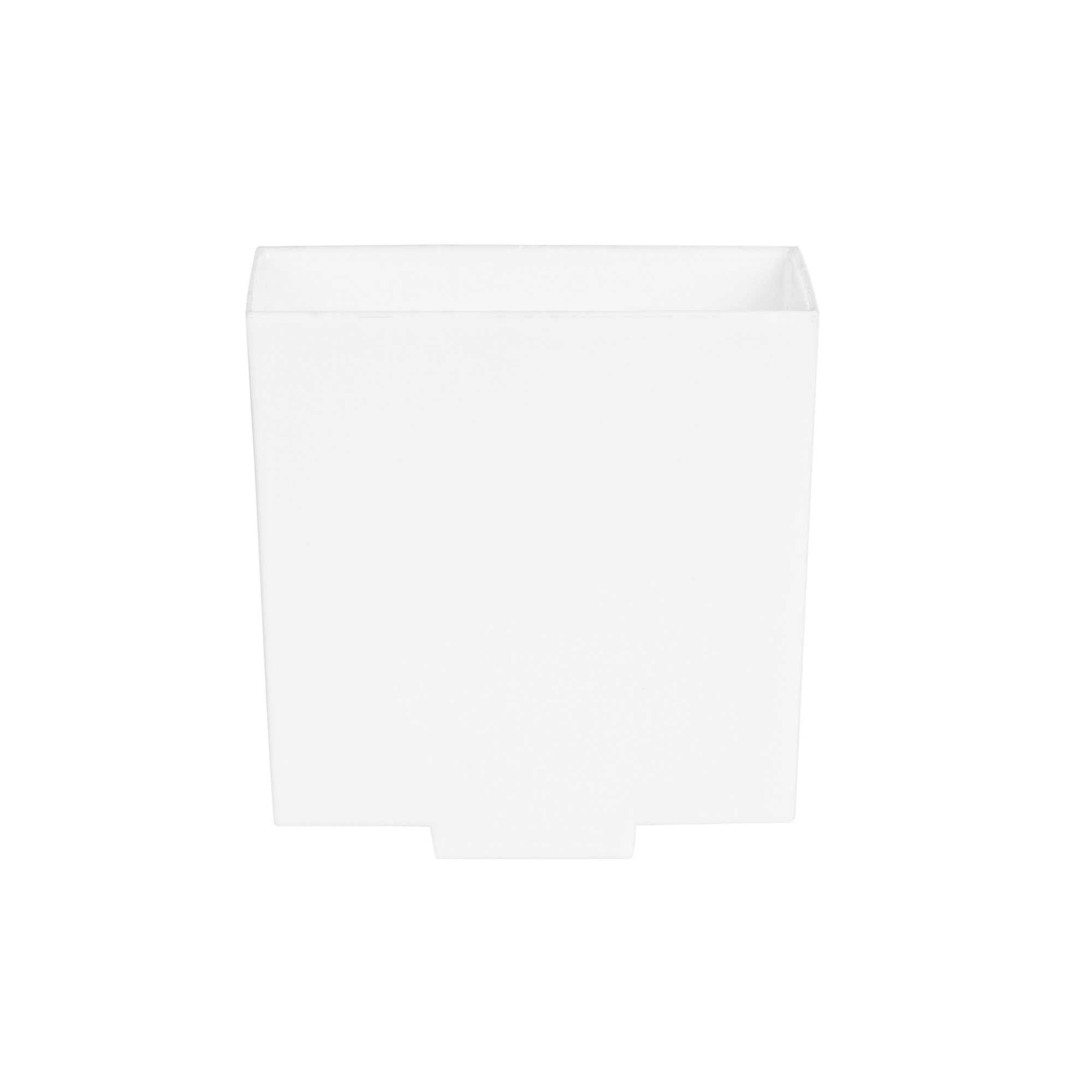 Mini Serve 3 oz Square White Plastic Quadrato Cup - 1 3/4" x 1 1/2" x 1 3/4" - 100 count box