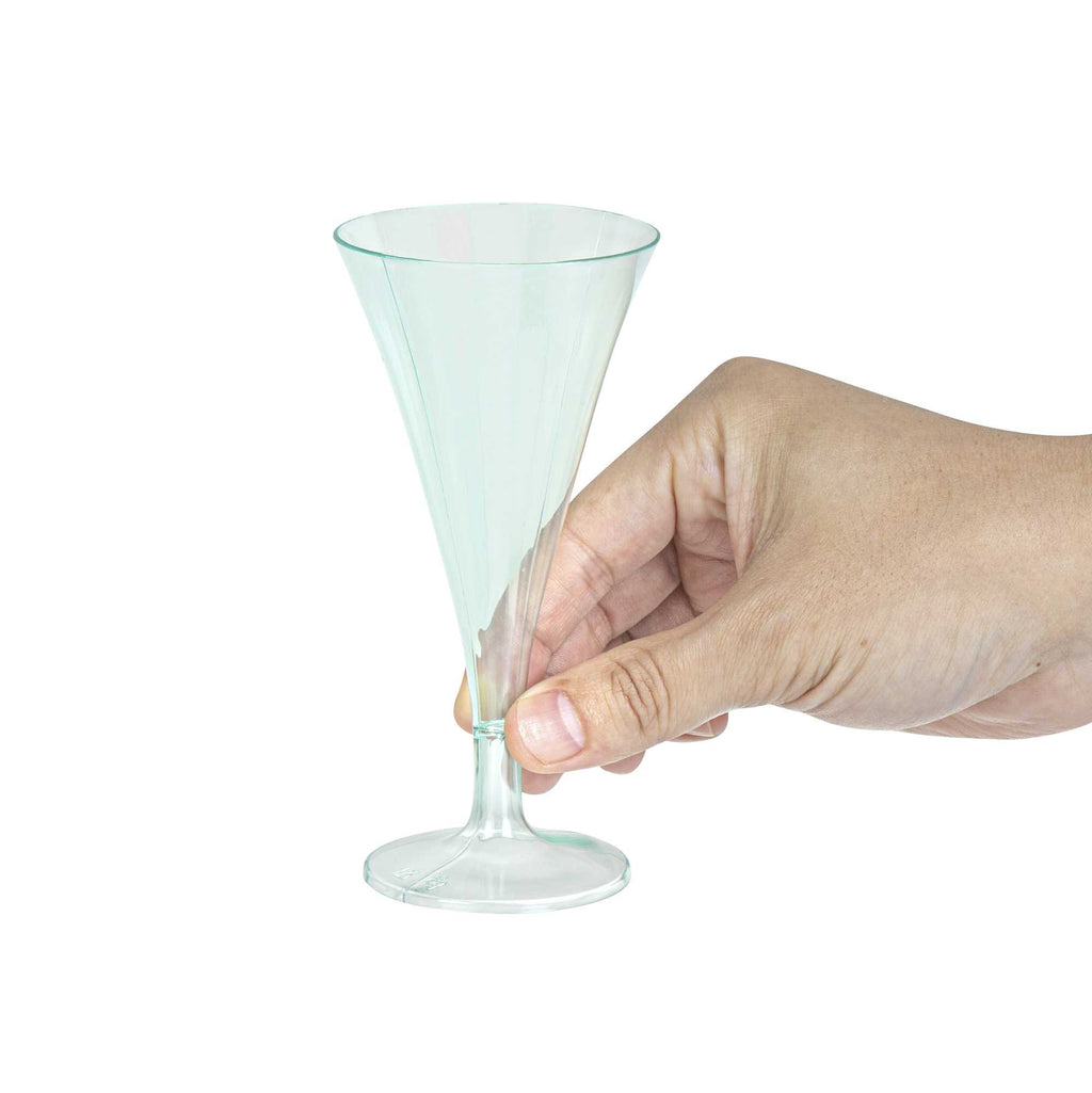Bev Tek 3 oz Round Seagreen Plastic Aperitif Glass - 2 1/2" x 2 1/2" x 5" - 100 count box