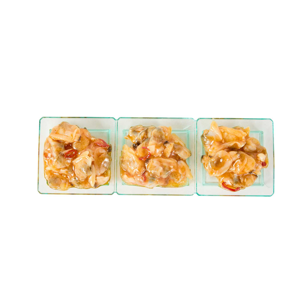 Mini Serve Rectangle Seagreen Plastic Terzetto Mini Plate - 3 Compartments - 7 1/2" x 2 1/2" x 1/2" - 100 count box