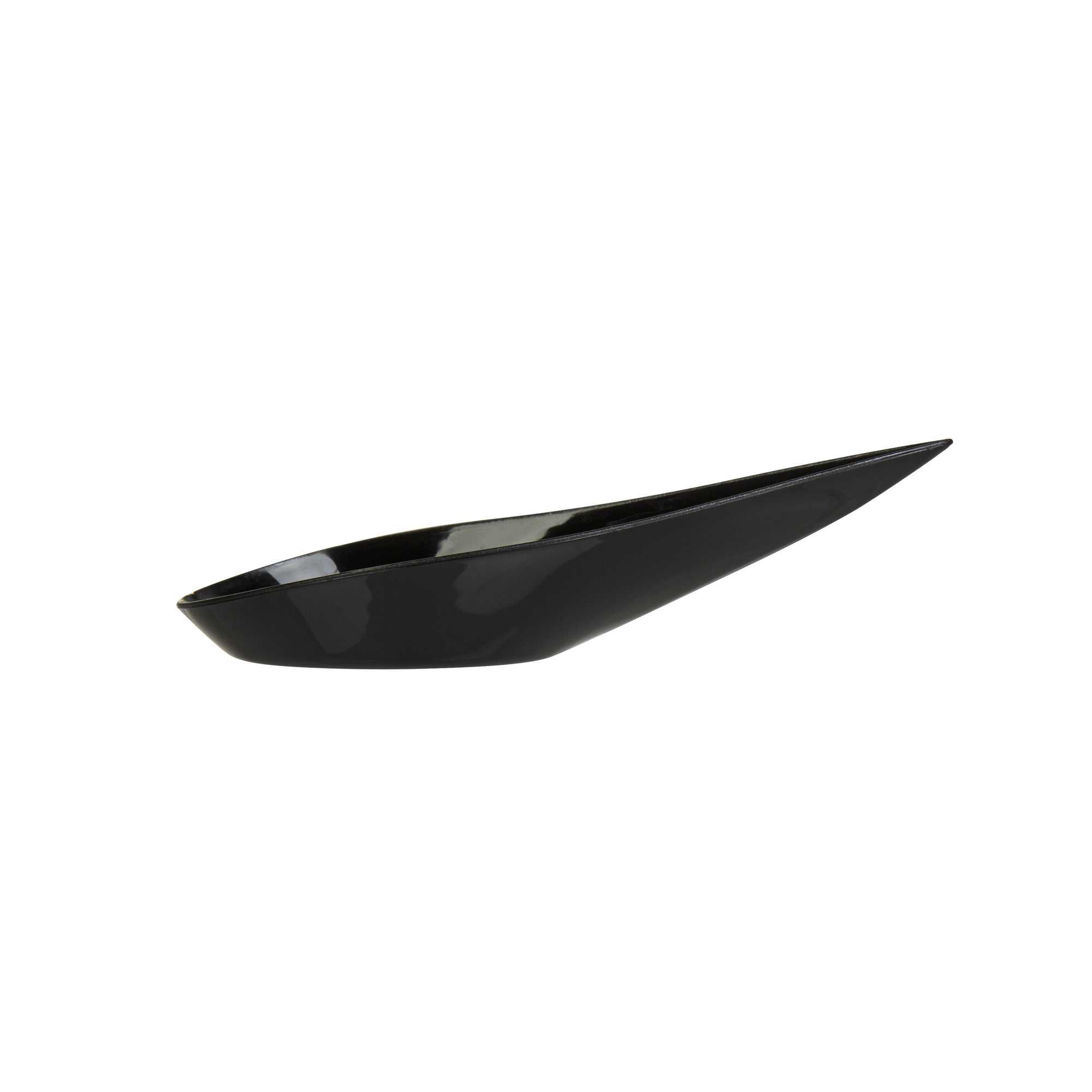 Mini Serve Teardrop Black Plastic Spoon - 4" x 2" x 1/2" - 100 count box