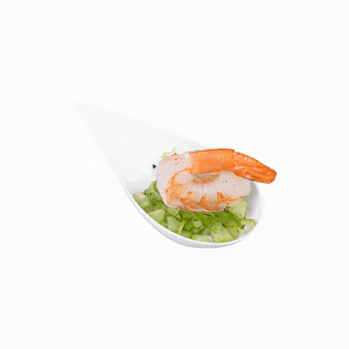 Mini Serve Teardrop White Plastic Spoon - 4" x 2" x 1/2" - 100 count box