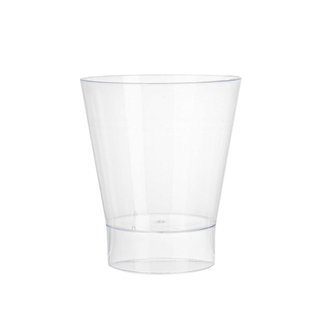Mini Serve 7 oz Round Clear Plastic Large Parfait Glass - 3" x 3" x 3 1/2" - 100 count box
