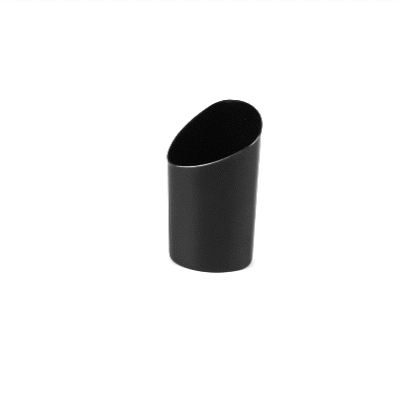 Mini Serve 3 oz Black Plastic Triangolo Shot Glass - 1 3/4" x 1 3/4" x 3" - 100 count box
