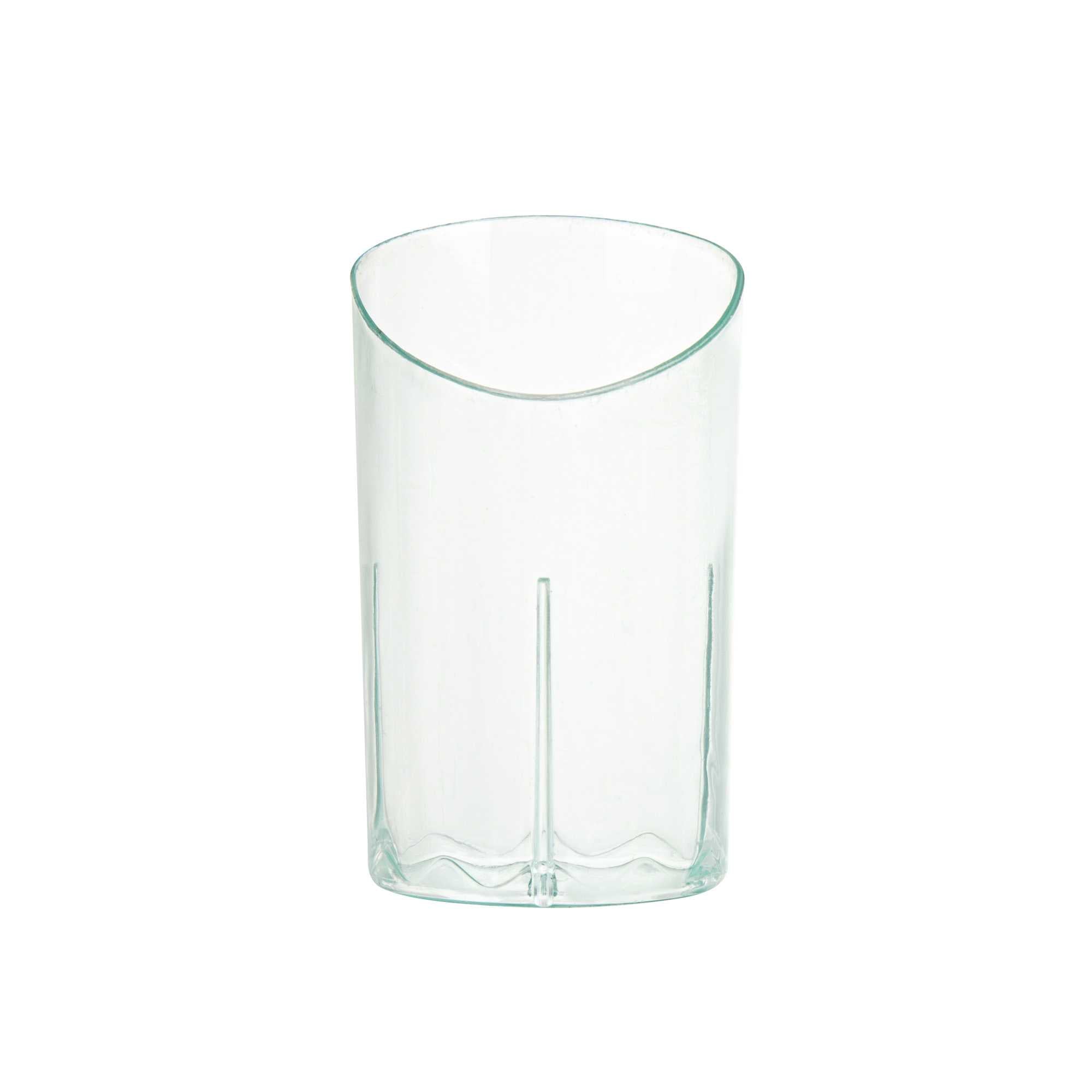 Mini Serve 3 oz Seagreen Plastic Triangolo Shot Glass - 1 3/4" x 1 3/4" x 3" - 100 count box
