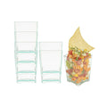 Mini Serve 4 oz Square Seagreen Plastic Tall Quadrato Cup - 2" x 2" x 2 3/4" - 100 count box