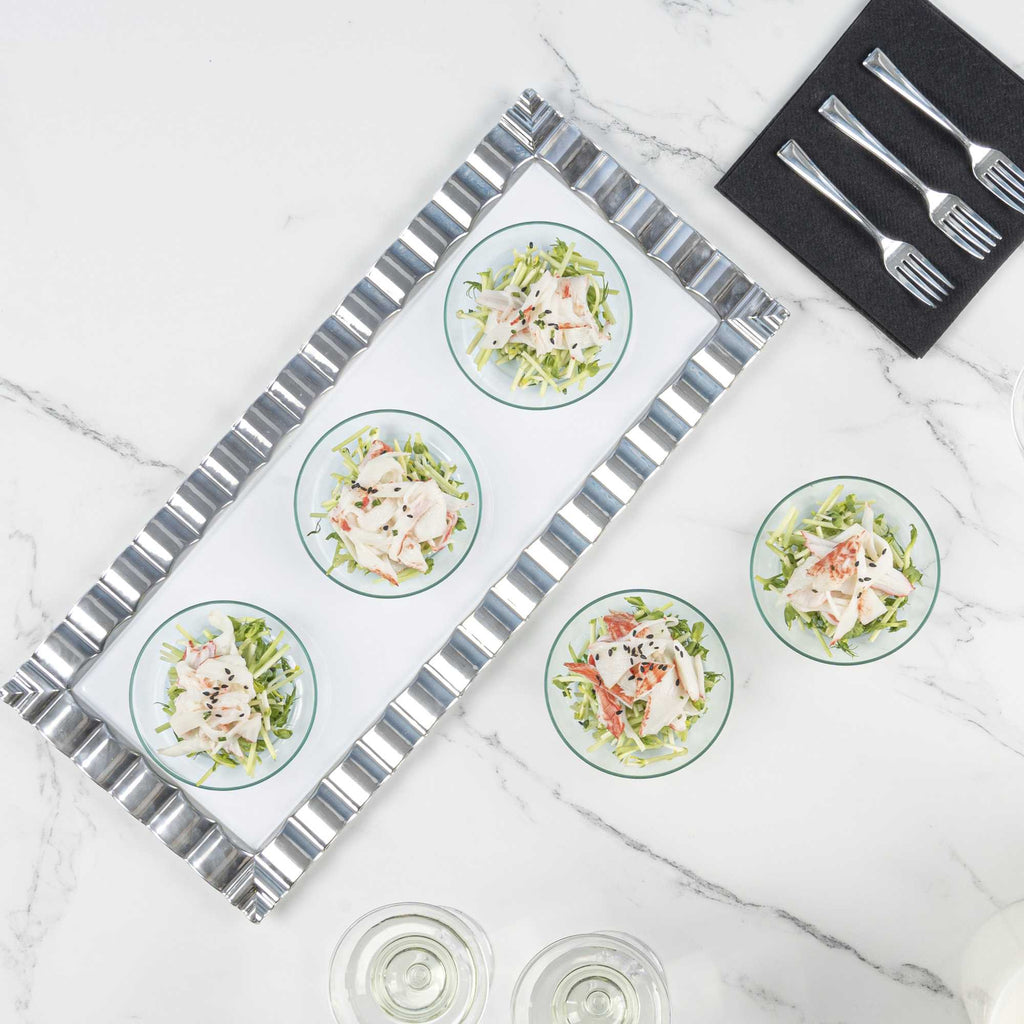 Mini Serve Round Seagreen Plastic Mini Rotondo Plate - 3 1/4" x 3 1/4" x 3/4" - 100 count box