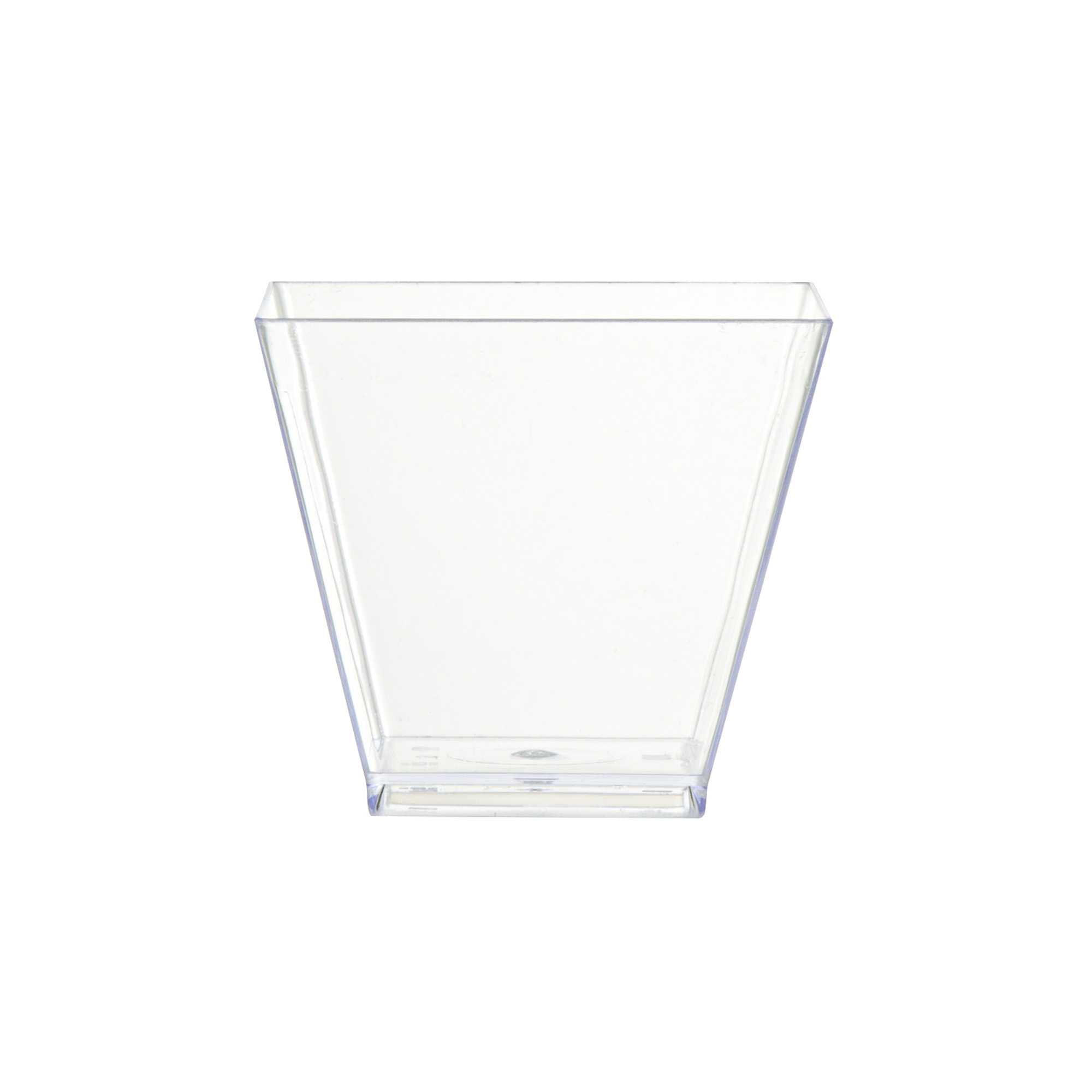 Mini Serve 2 oz Square Clear Plastic Mini Kova Cup - 2" x 2" x 1 3/4" - 300 count box