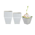 Mini Serve 2 oz Square Smoked Gray Plastic Mini Kova Cup - 2" x 2" x 1 3/4" - 100 count box