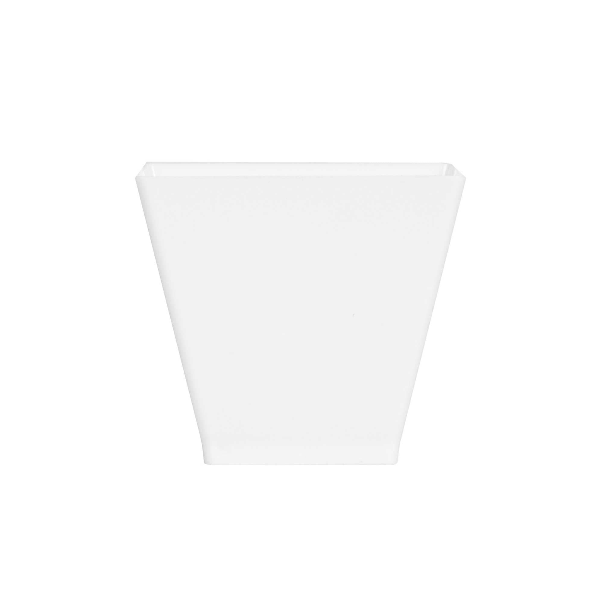 Mini Serve 2 oz Square White Plastic Mini Kova Cup - 2" x 2" x 1 3/4" - 100 count box