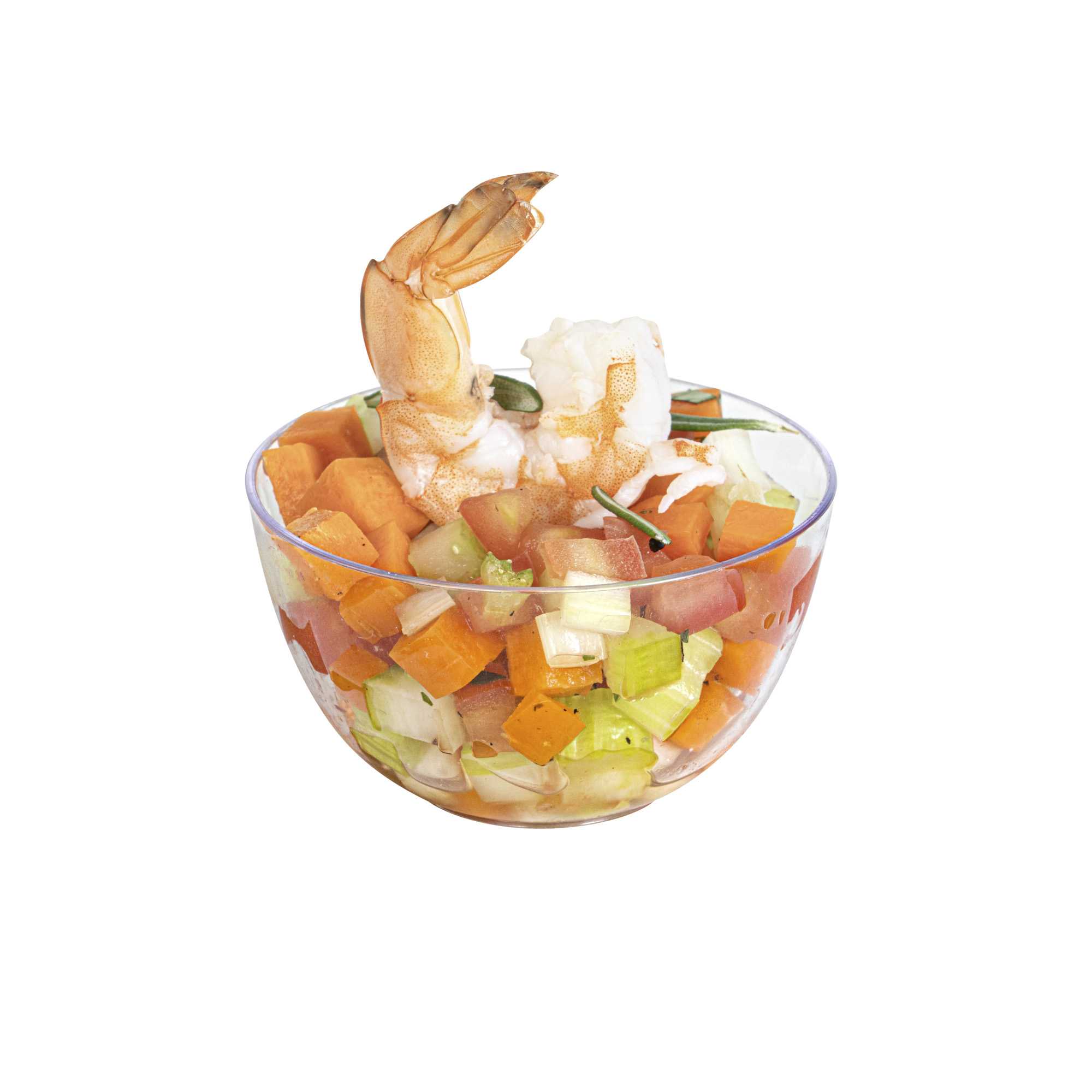 Mini Serve 4 oz Round Clear Plastic Bodega Cup - 3" x 3" x 1 3/4" - 100 count box