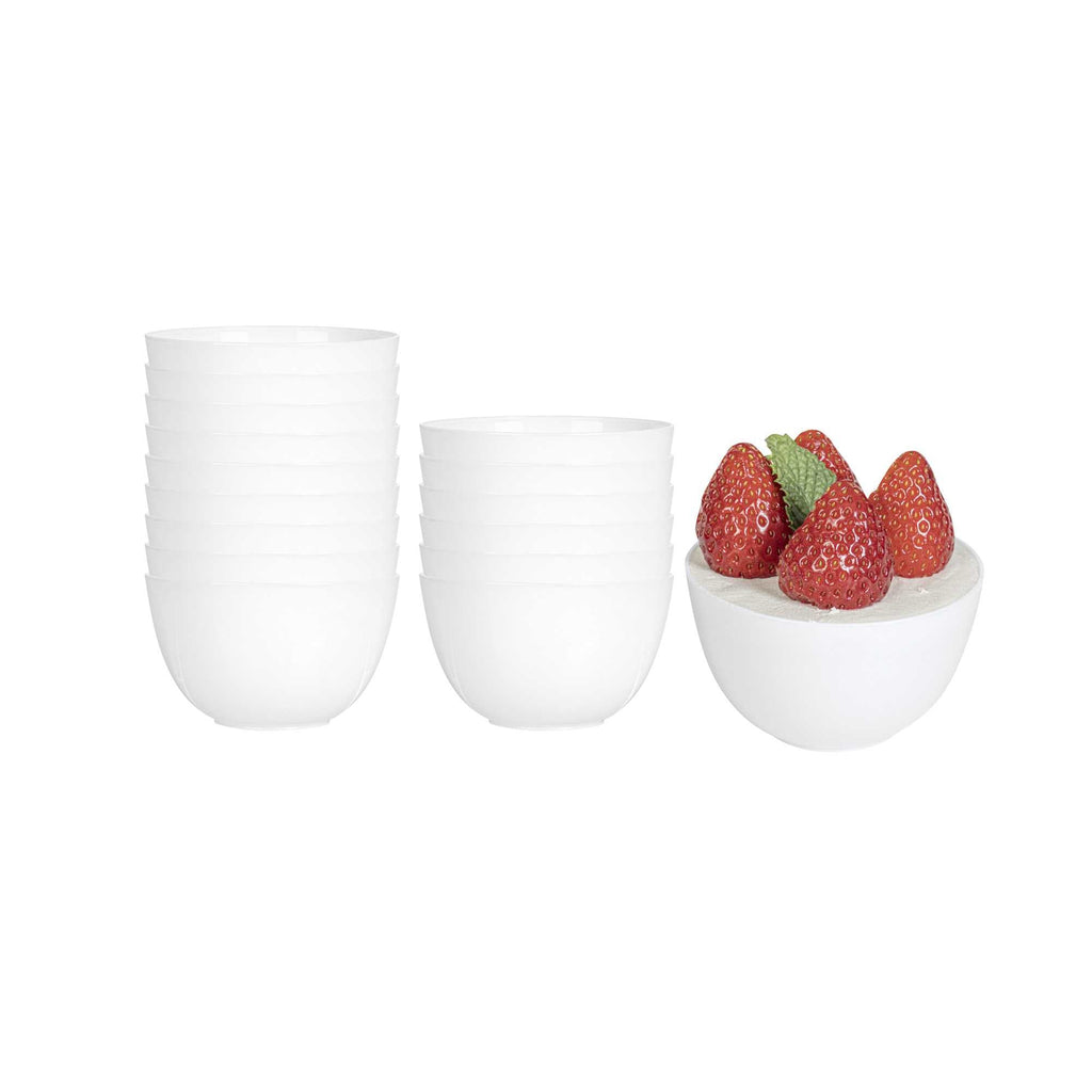 Mini Serve 4 oz Round White Plastic Bodega Cup - 3" x 3" x 1 3/4" - 100 count box