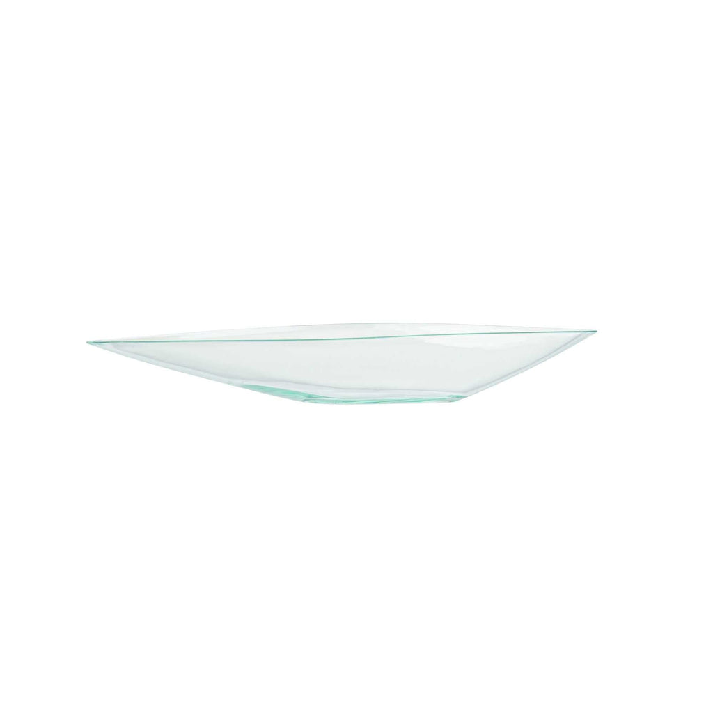 Mini Serve Diamond Seagreen Plastic Canoe Dish - 5" x 1 1/2" x 3/4" - 100 count box