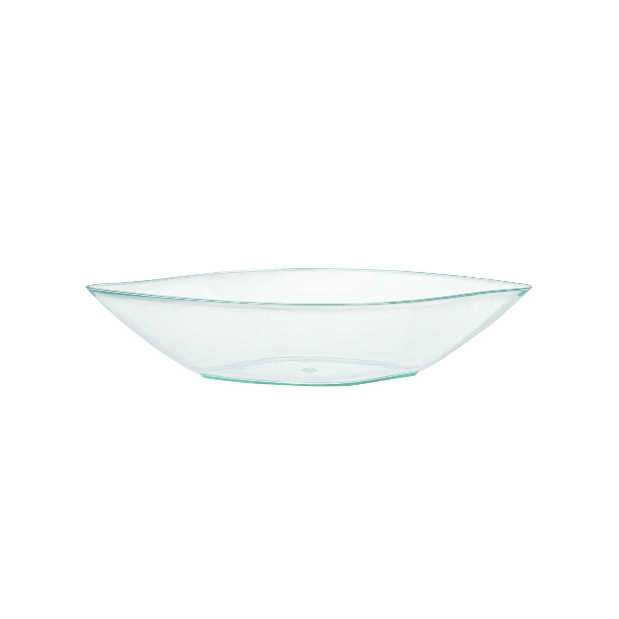 Mini Serve Seagreen Plastic Comma Plate - 3 1/2" x 4 1/2" x 1" - 100 count box