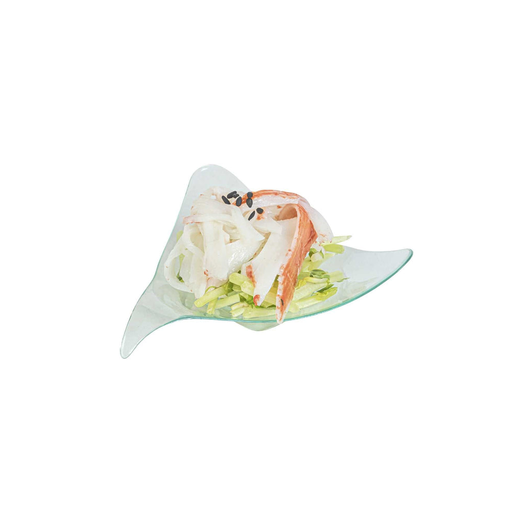 Mini Serve Triangle Seagreen Plastic Shooting Star Appetizer Plate - 3" x 3" - 100 count box
