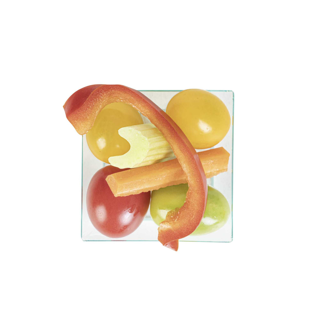 Mini Serve Square Seagreen Plastic Mini Modern Plate - 2 1/2" x 2 1/2" x 1/2" - 100 count box