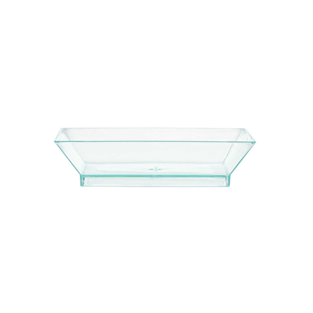 Mini Serve Square Seagreen Plastic Mini Modern Plate - 2 1/2" x 2 1/2" x 1/2" - 100 count box