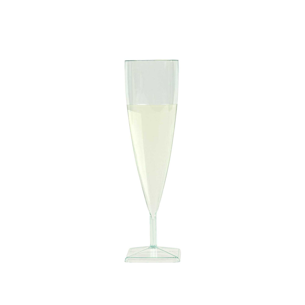 Bev Tek 5 oz Seagreen Plastic Champagne Flute - 2" x 2" x 7" - 100 count box