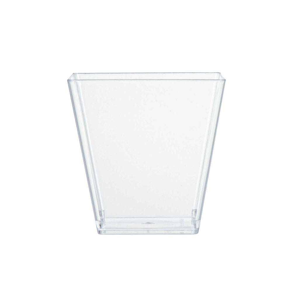 Mini Serve 8 oz Square Clear Plastic Large Kova Cup - 2 3/4" x 2 3/4" x 2 3/4" - 100 count box