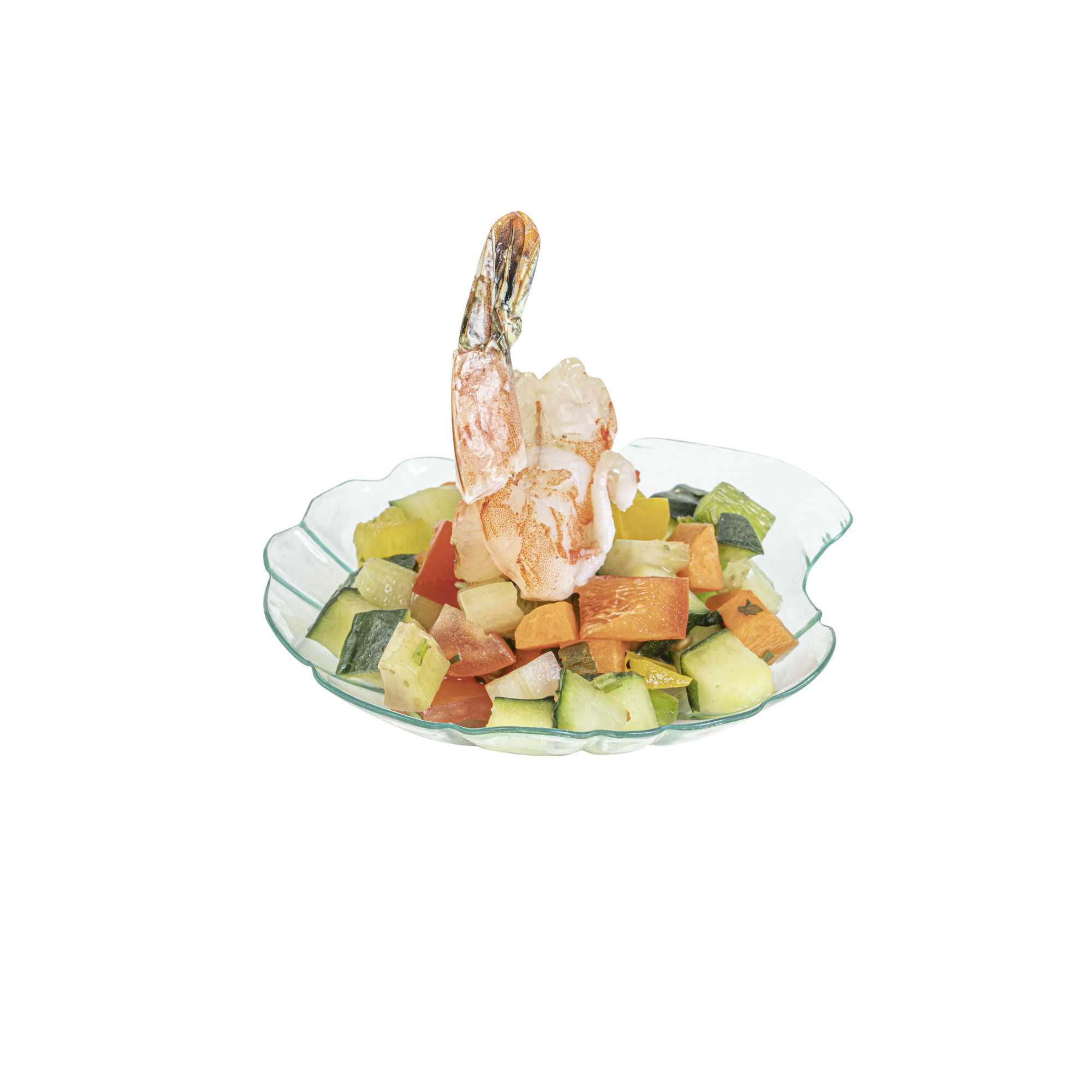Mini Serve Seagreen Plastic Shell Plate - 3 1/4" x 3 1/4" x 1/2" - 100 count box