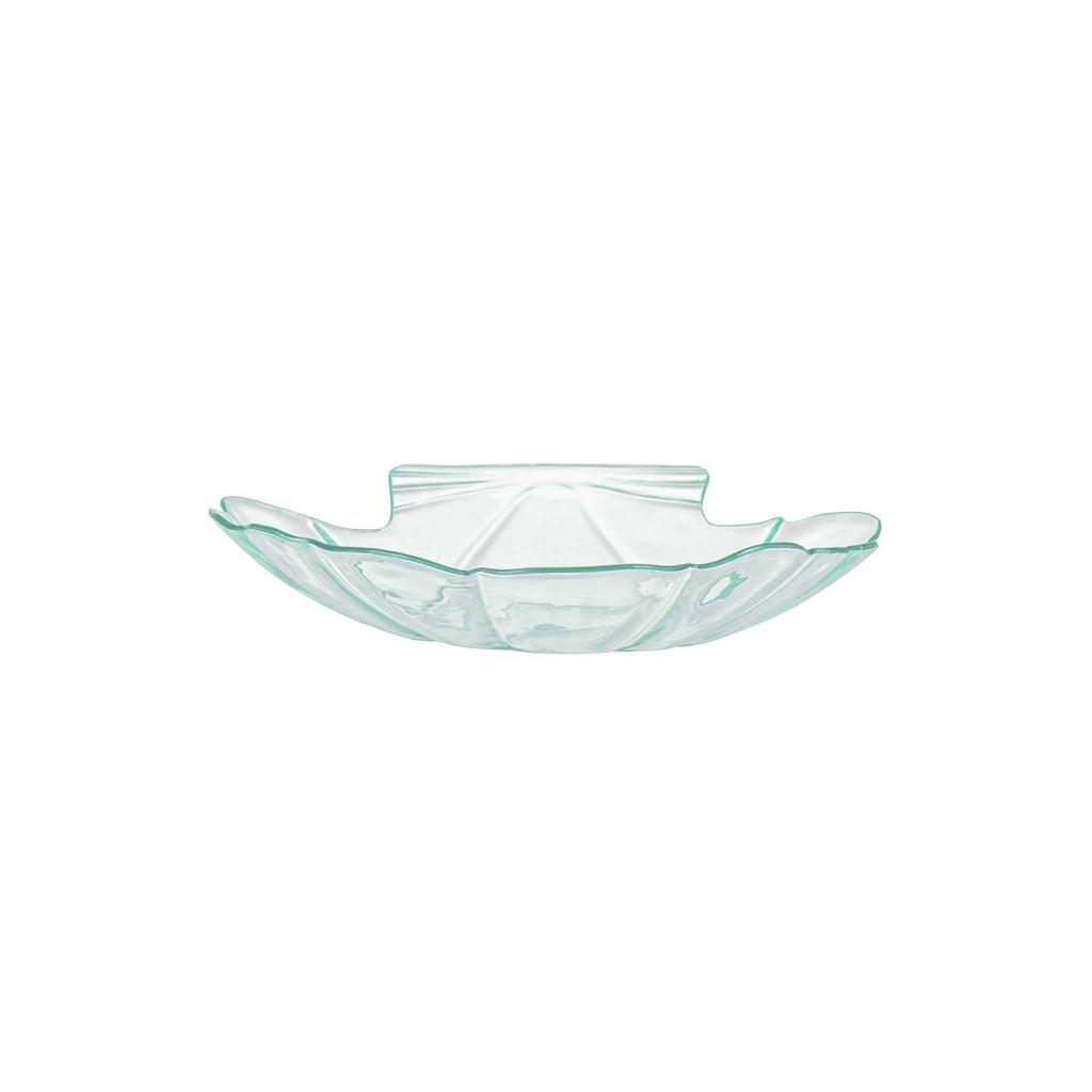 Mini Serve Seagreen Plastic Shell Plate - 3 1/4" x 3 1/4" x 1/2" - 100 count box