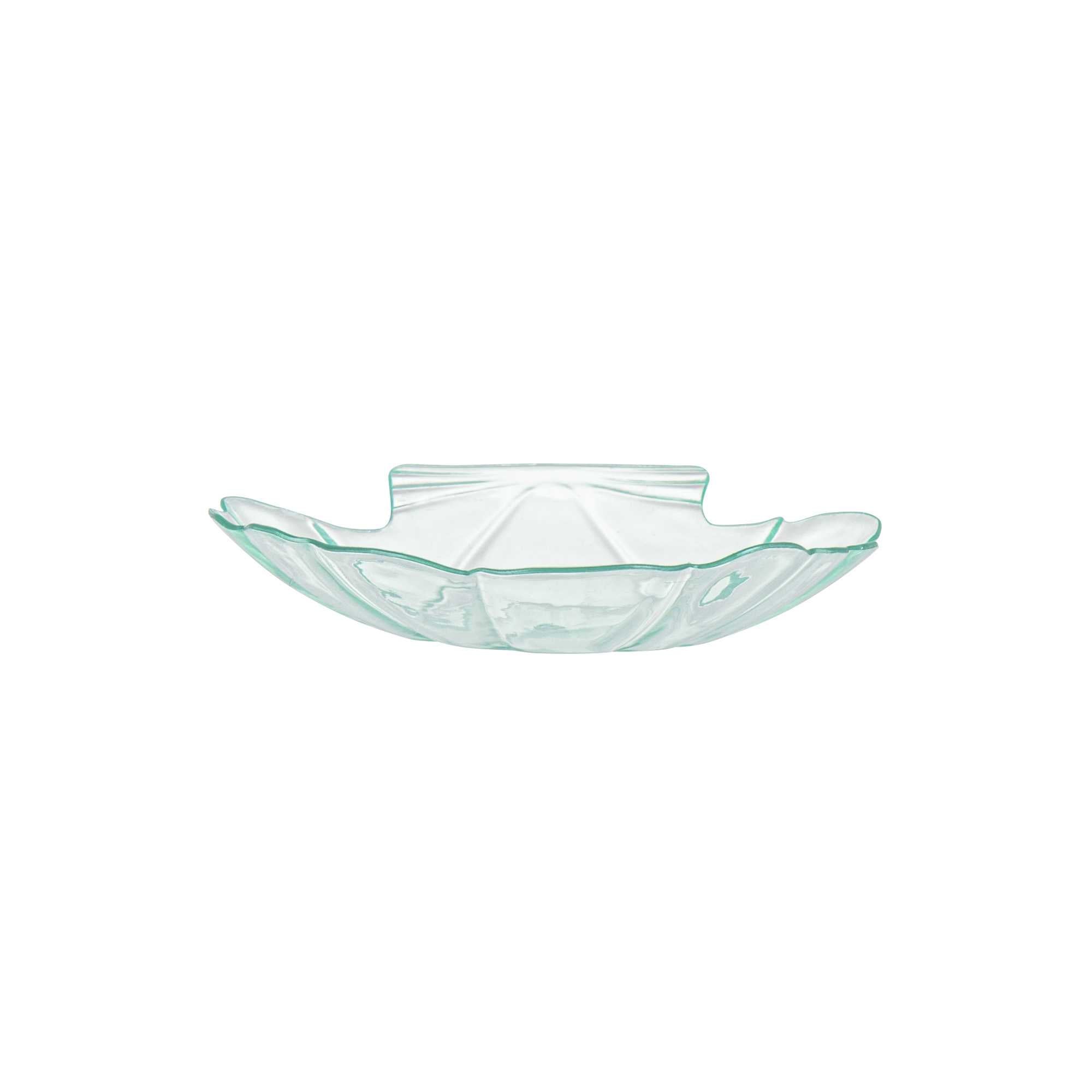 Mini Serve Seagreen Plastic Shell Plate - 3 1/4" x 3 1/4" x 1/2" - 100 count box