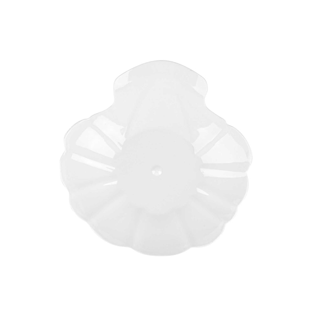 Mini Serve White Plastic Shell Plate - 3 1/4" x 3 1/4" x 1/2" - 100 count box