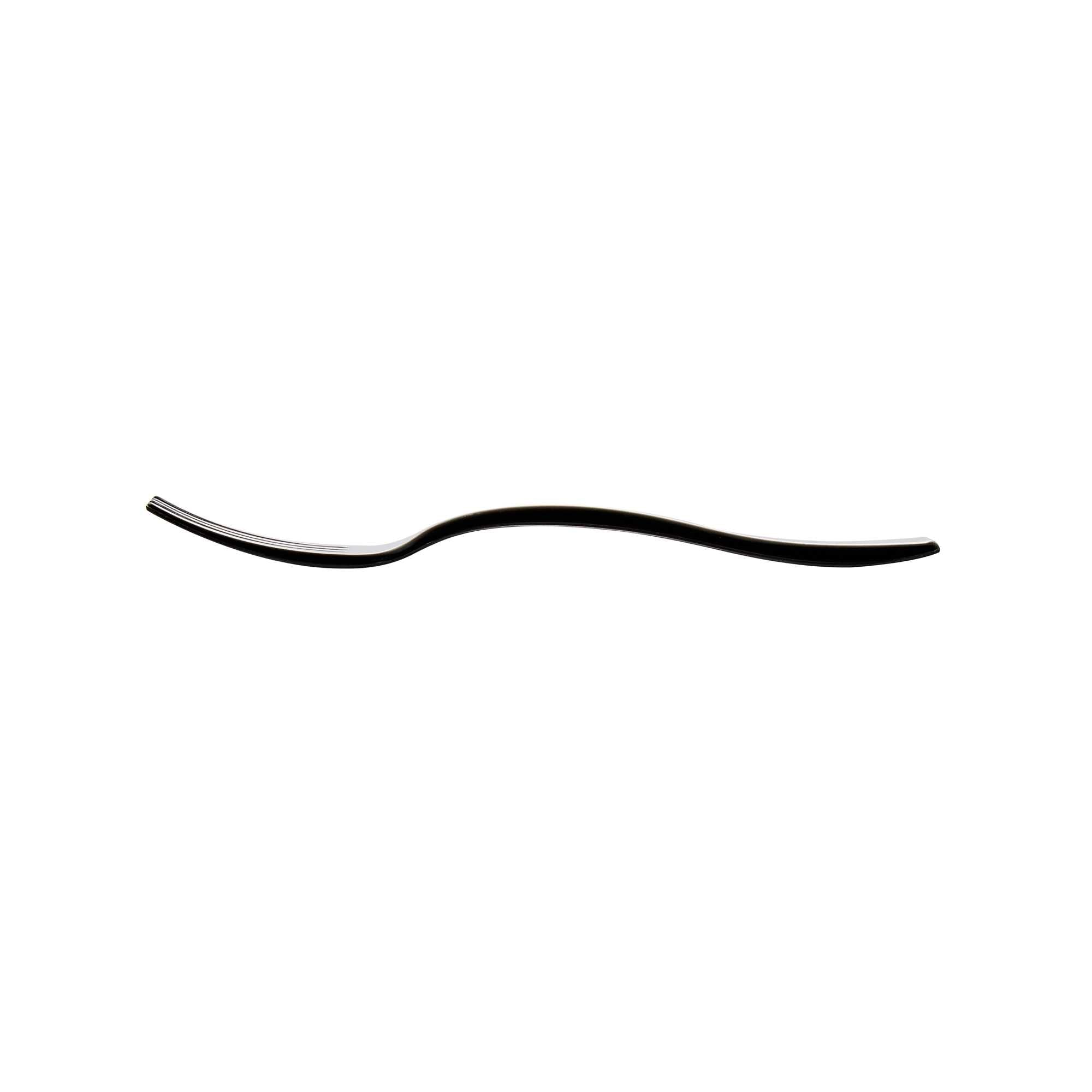 Mini Serve Black Plastic Mini Fork - 4" - 500 count box