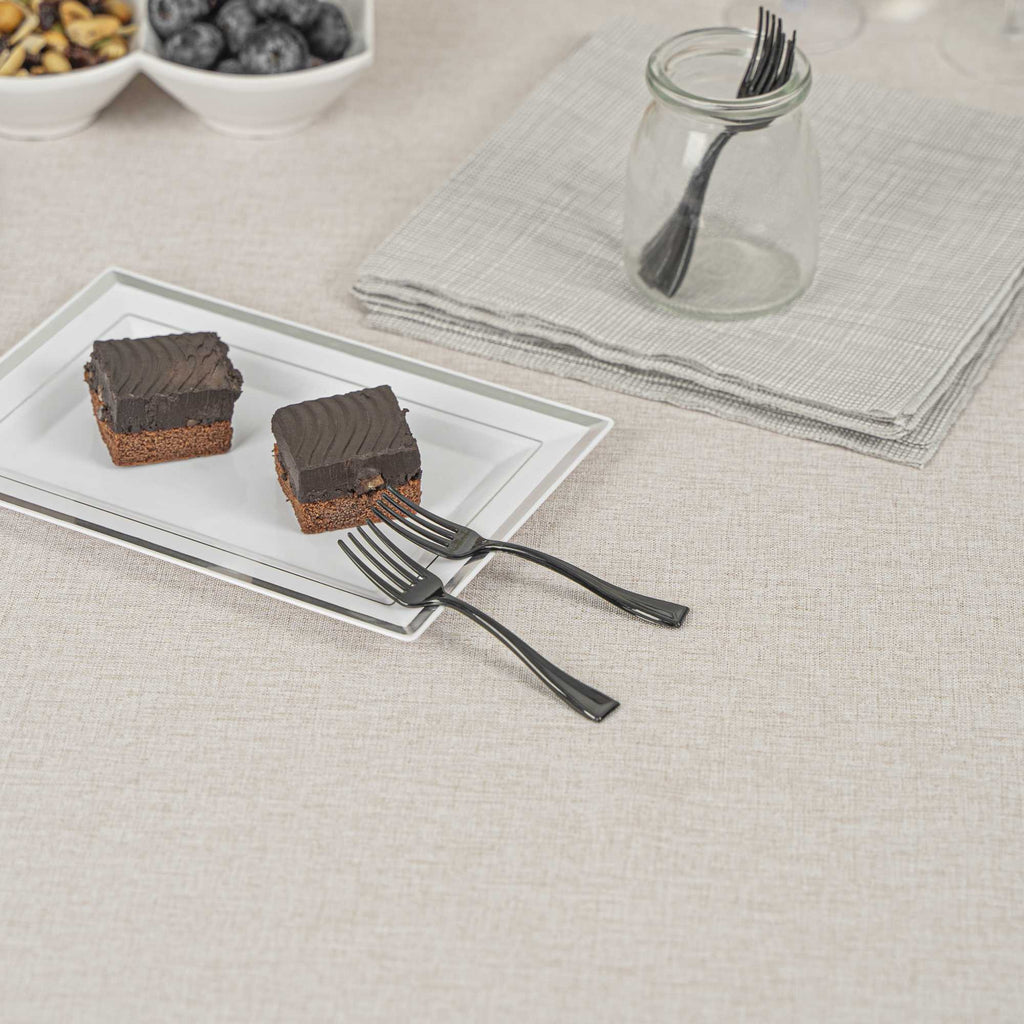 Mini Serve Black Plastic Mini Fork - 4" - 500 count box