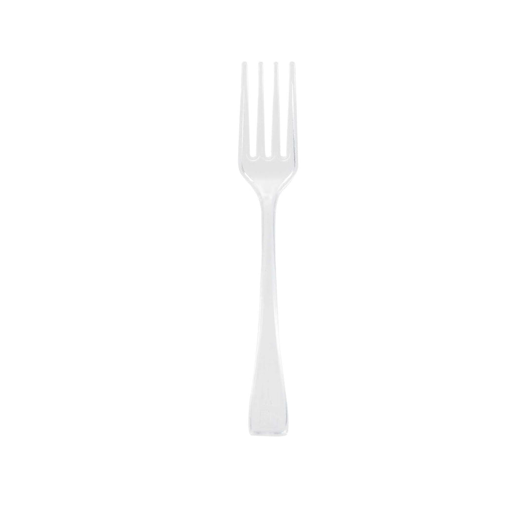 Mini Serve Clear Plastic Mini Fork - 4" - 500 count box