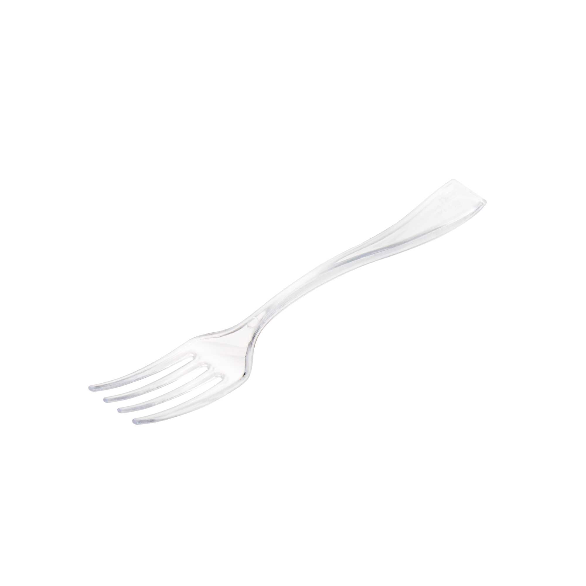 Mini Serve Clear Plastic Mini Fork - 4" - 500 count box