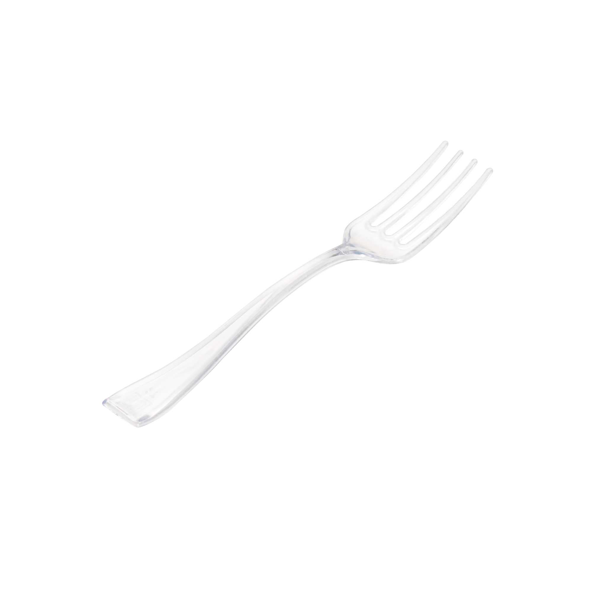 Mini Serve Clear Plastic Mini Fork - 4" - 500 count box