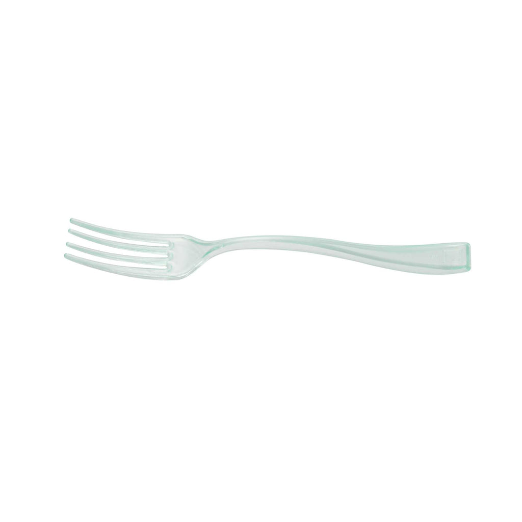 Mini Serve Seagreen Plastic Mini Fork - 4" - 500 count box