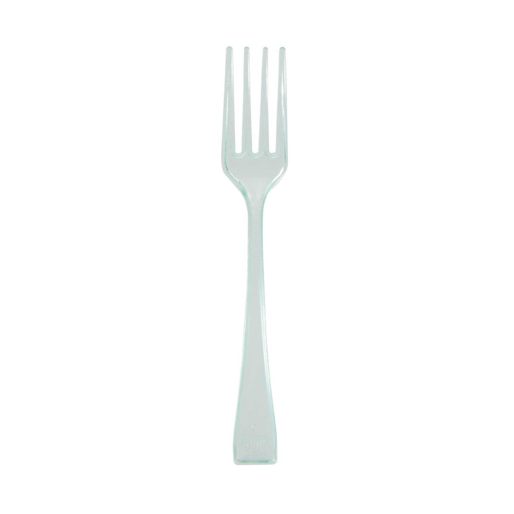 Mini Serve Seagreen Plastic Mini Fork - 4" - 500 count box
