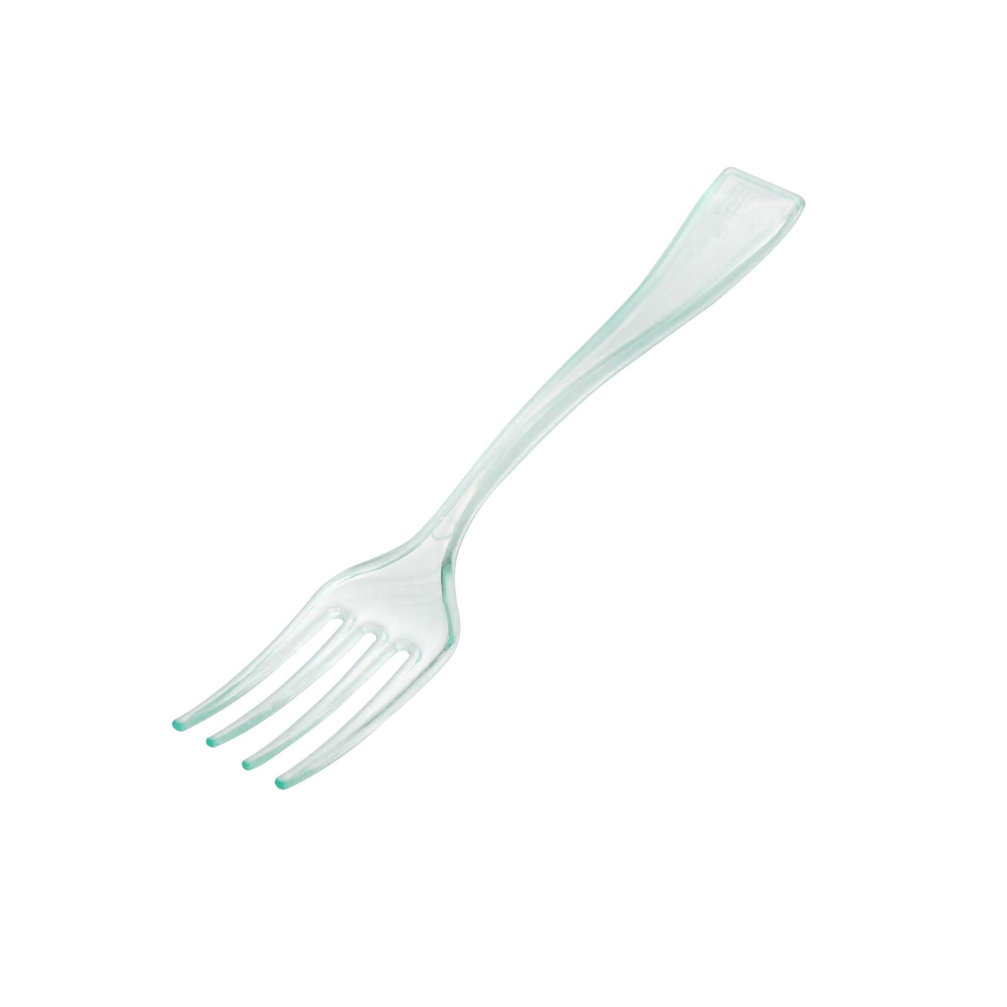 Mini Serve Seagreen Plastic Mini Fork - 4" - 500 count box