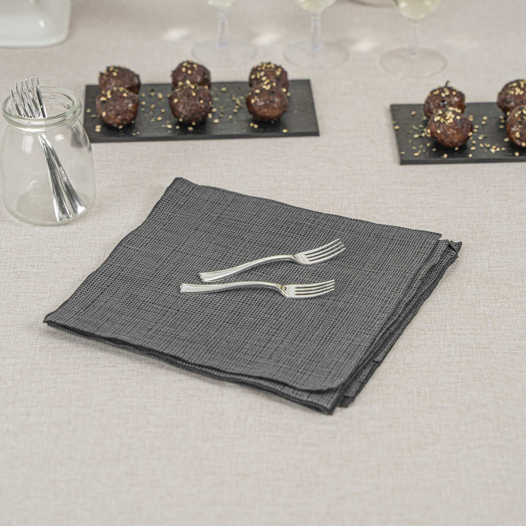 Mini Serve Silver Plastic Mini Fork - 4" - 500 count box