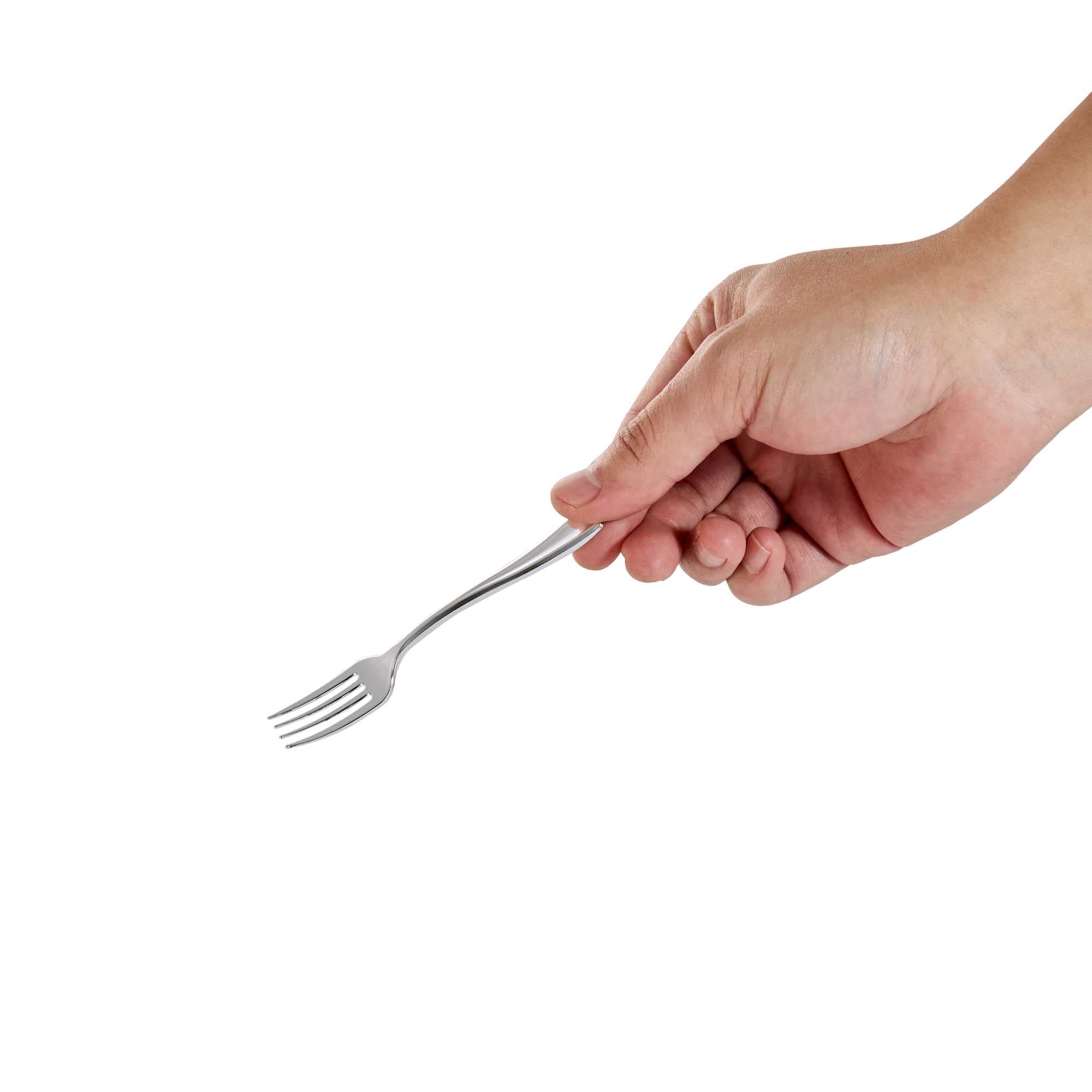 Mini Serve Silver Plastic Mini Fork - 4" - 500 count box