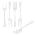 Mini Serve White Plastic Mini Fork - 4" - 500 count box