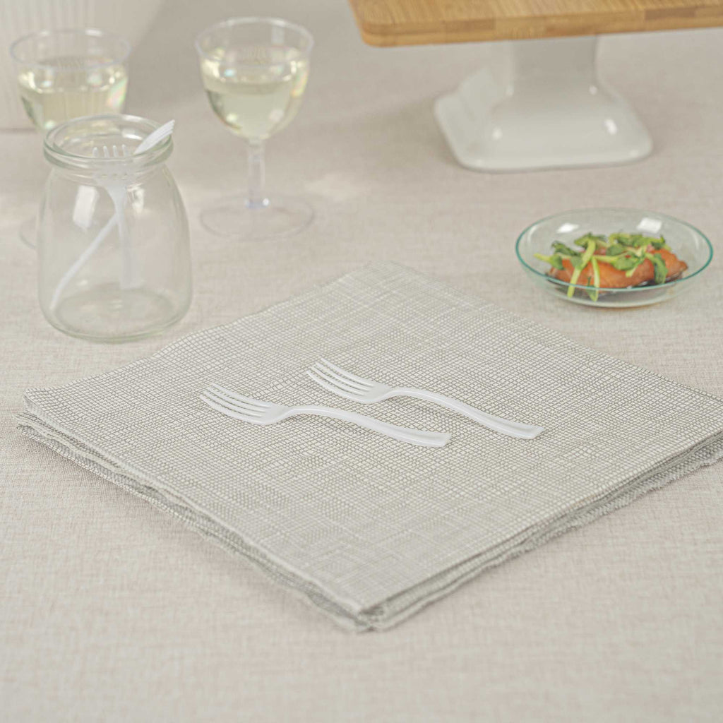 Mini Serve White Plastic Mini Fork - 4" - 500 count box
