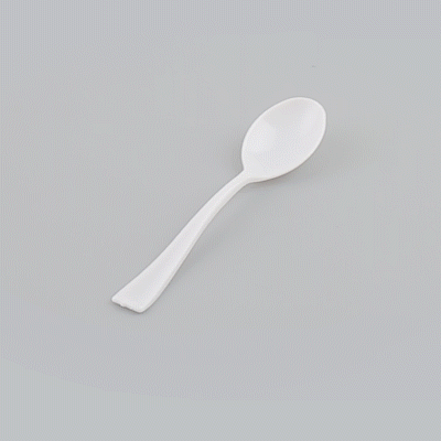 Mini Serve White Plastic Mini Spoon - 4" - 500 count box